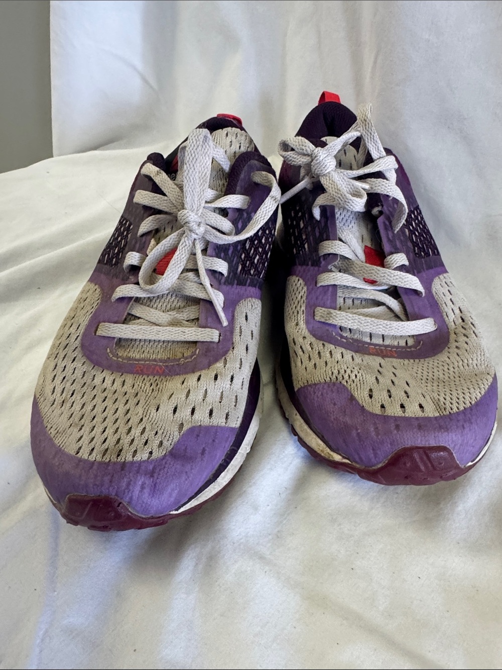 Reebok Women's Purple and Cream Athletic Running Shoes